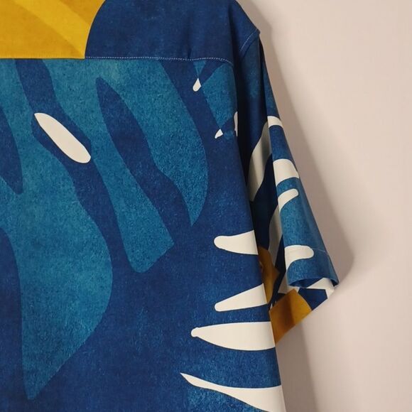 Zara Blue and Yellow Patterned Casual Shirt - Picture 6 of 15